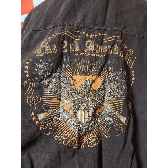 Biker wear USA M vest 2nd ammendment - Picture 7 of 9